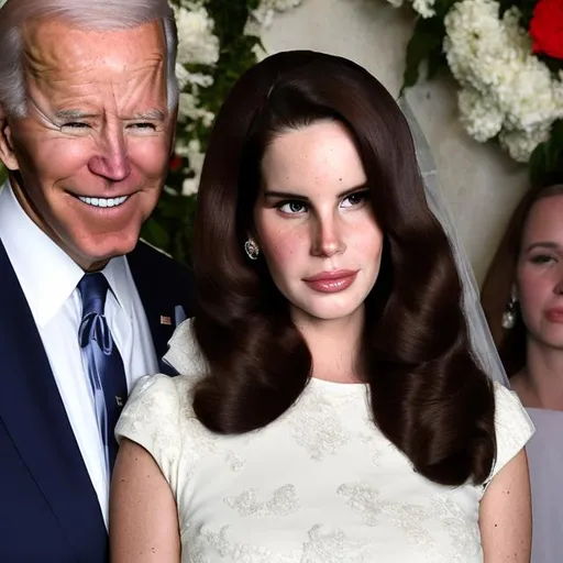 Prompt: Lana Del Rey getting married to Joe Biden