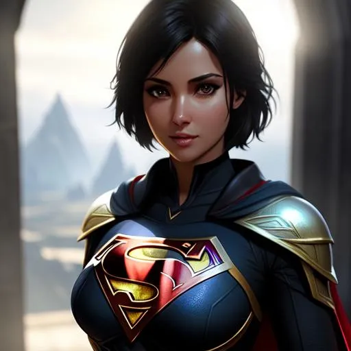 Prompt: 
"gorgeous female Kryptonian, Lara-el pregnant mother of superman, short black hair, house of el Kryptonian black female noble outfit, attractive Detailed Render eyecandy Breathtaking 8k Greg Rutkowski Artgerm WLOP Alphonse Mucha dynamic lighting hyperdetailed intricately, volumetric lighting, unreal engine 5, insane detail, ultra realistic, frostbite 3 engine, cryengine, 