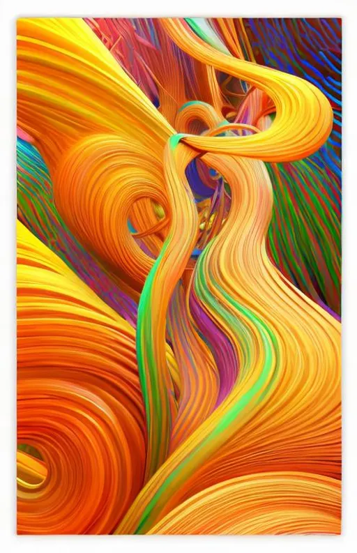 Prompt: Surreal digital art of intertwined stories, vibrant and diverse colors, flowing lines connecting individual narratives, abstract symphony of emotions, high quality, surreal, digital art, vibrant colors, flowing lines, interconnected stories, emotional symphony, diverse, surreal lighting