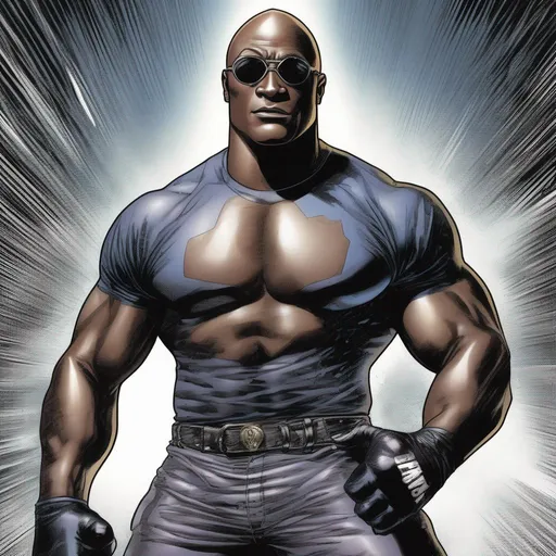 Prompt: Bobby Lashley
  illustrated by  Grant Morrison