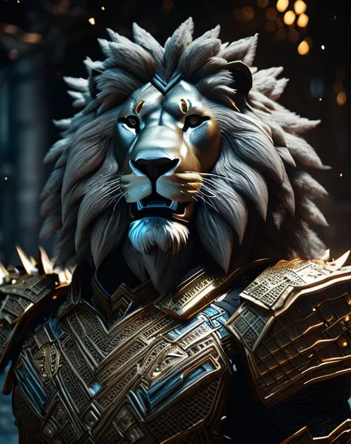 Prompt: Armored lion Warrior concepts - 3D Game Cinematic Feel, Epic 3D Videogame Graphics, Intricately Detailed, 8K Resolution, Dynamic Lighting, Unreal Engine 5, CryEngine, Trending on ArtStation, HDR, 3D Masterpiece, Unity Render, Perfect Composition
