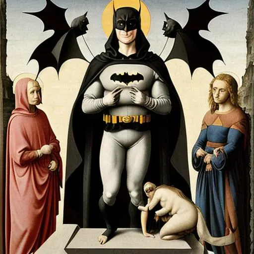 Prompt: Batman/Madonna del Prato
by Giovanni Bellini