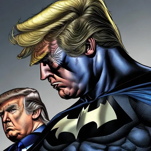 Prompt: Batman With Trump Hair