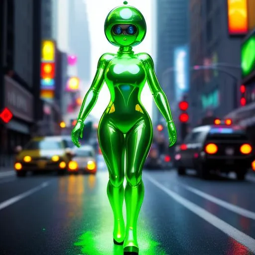 Prompt: a green  slime humanoid, explodes all over the place, on the streets of new york,Digital style painting,style of Pixar, Fragonard, highly-detailed, cinematic, washed out palette,light trails, translucent, iridescent, arms visible, perfect composition, hyperrealistic, super detailed, 8k, high quality, sharp focus, intricate details, highly detailed, dynamic lighting, detailed and intricate environment, highest quality