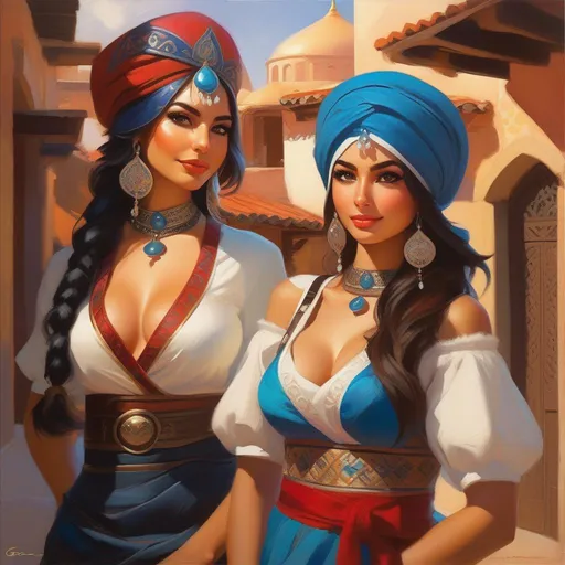 Prompt: Turkish catgirls, cartoony style, extremely detailed painting by Greg Rutkowski and by Henry Justice Ford and by Steve Henderson 