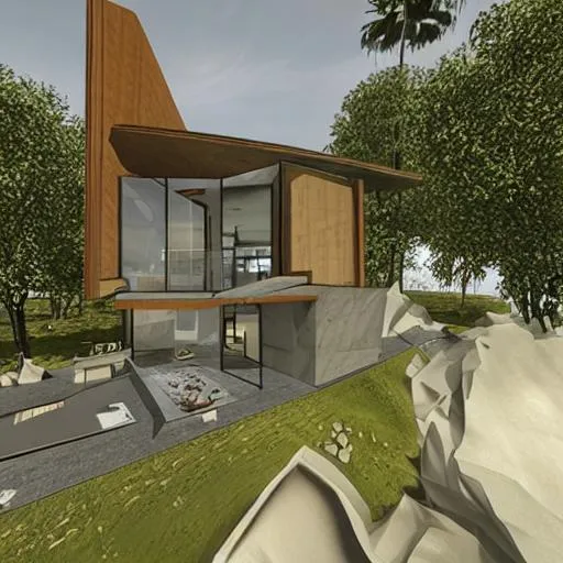 Prompt: a dream home in the metaverse