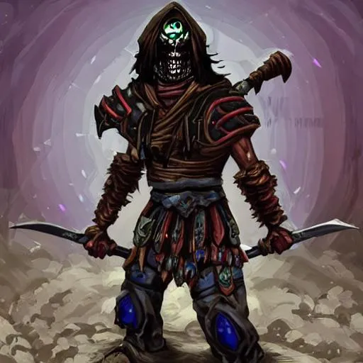 Prompt: Create a retro undead warrior who has glowing eyes, and is also wearing medieval armor. They are not holding anything.