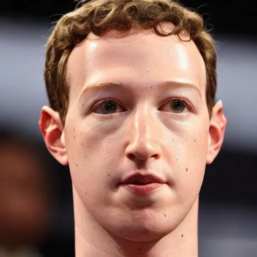 Prompt: The most extremely uncanny rubber Mark Zuckerberg ever cosplaying as Uncanny Valley