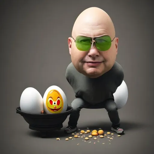 Prompt: egg man
