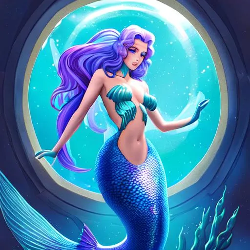 Prompt: sci-fi mermaid