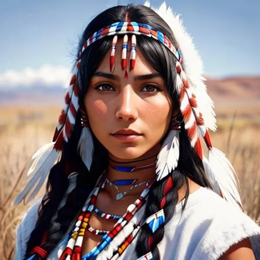 Prompt: Native American woman