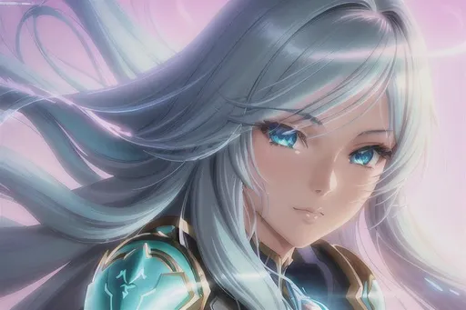 Prompt: Closeup face portrait of a beautiful anime woman, futuristic armor, smooth soft skin, big dreamy eyes, beautiful intricate colored hair, beautiful anime eyes, volumetric lighting, high octane render, natural lighting, natural tones, natural beauty, organic, detailed face, by makoto shinkai, stanley artgerm lau, wlop, rossdraws, concept art, digital painting, digital art, looking into camera, 8k, masterpiece