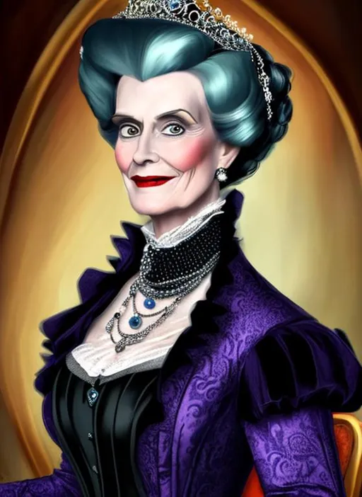Prompt: portrait of lady Tremaine dressed in 
Victorian style

