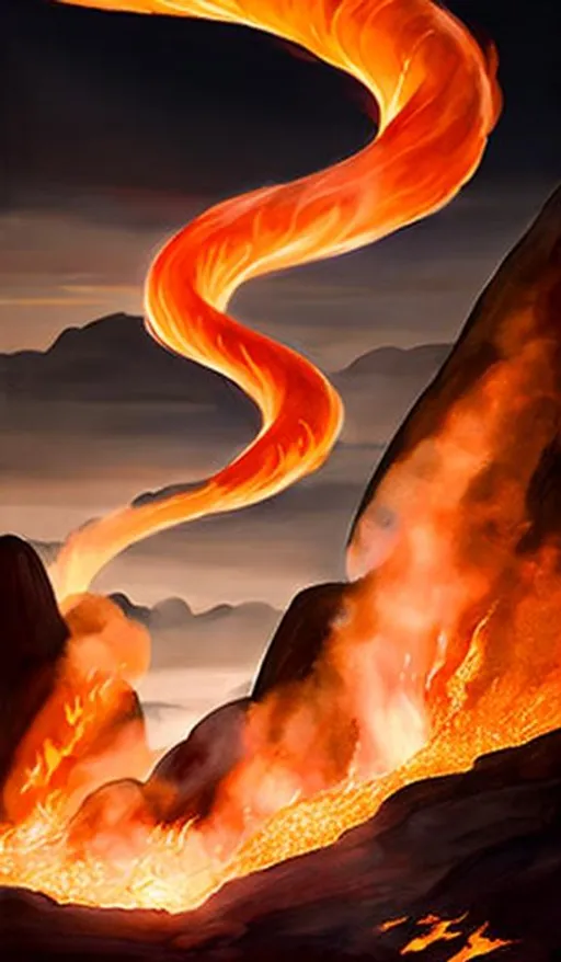 Anime Fire text flame burning hot lava explosion background. Stock