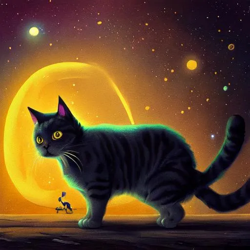 Prompt: a cat in lost space
