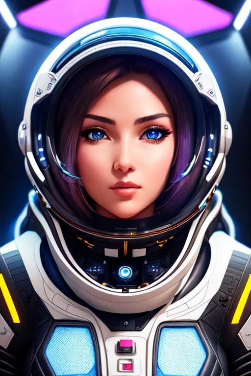 Prompt: close up shot, cinematic shot, sharp focus,

a beautiful girl wearing a cyberpunk space suit sitting inside a spaceship, in awe, hyper detailed spaceship interior background, ultra detailed face, detailed beautiful eye, detailed beautiful nose, ultra detailed space background with lot of stars and planet, ultra detailed space suit,

dynamic lighting, studio lighting, volumetric lighting, Masterpiece, contrast, Ultra HD, 64K, 