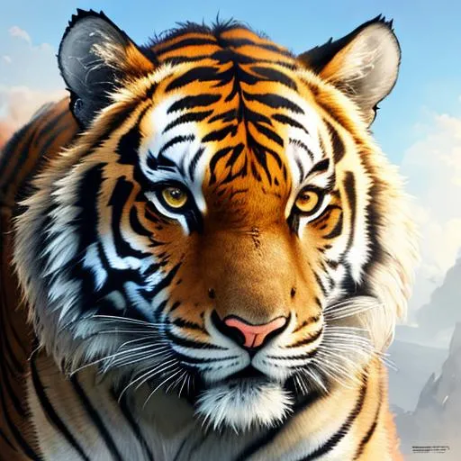 Prompt: Portrait of a roaring tiger with rainbow stripes, perfect composition, hyperrealistic, super detailed, 8k, high quality, trending art, trending on artstation, sharp focus, studio photo, intricate details, highly detailed, by greg rutkowski, illustration, watercolor