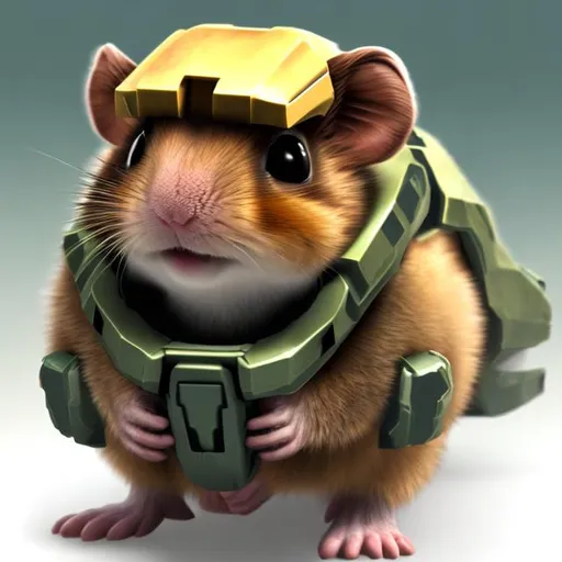 Prompt: Hampster cheif from halo