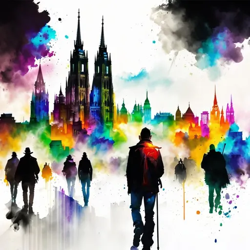 Prompt: Skyline cologne, colone pride, rainbow colors, Hyperrealistic, splash art, concept art, mid shot, intricately detailed, color depth, dramatic, side light, colorful background, detailed matte painting, deep color, fantastical, intricate detail, splash screen, complementary colors, fantasy concept art, 8k resolution