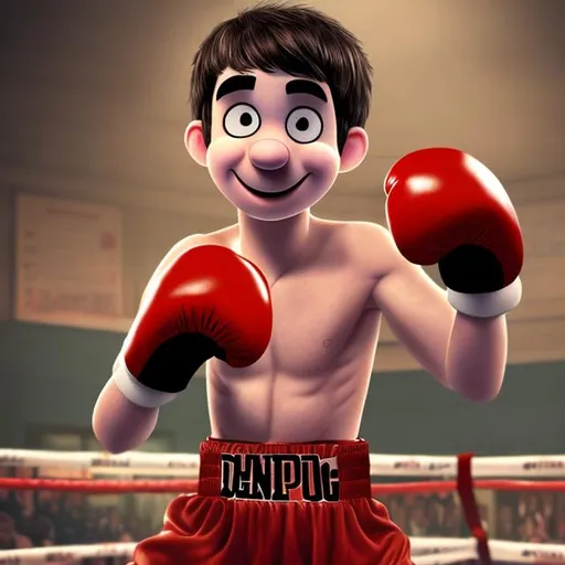greg heffley from diary of a wimpy kid but as a boxe