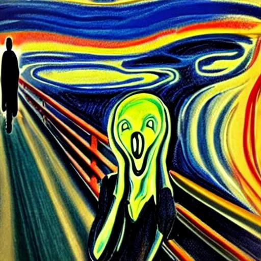 Prompt: hyper realistic photo of the scream