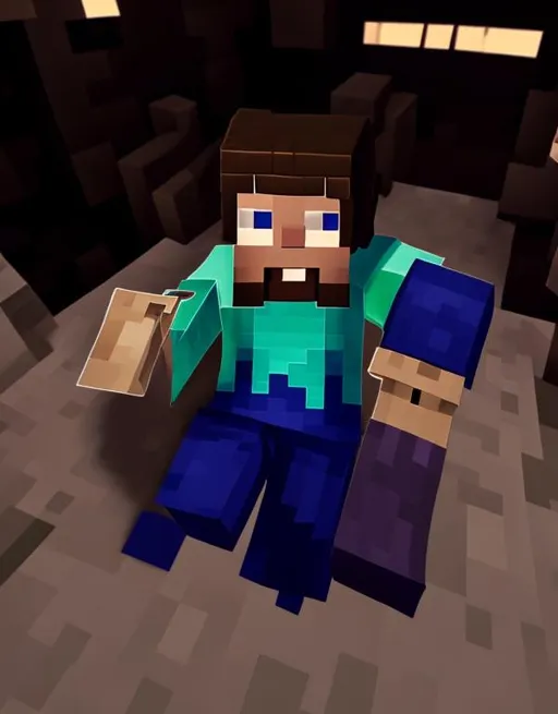 Prompt: create variations of this Minecraft photo in the style of black plasma studios