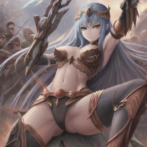 Prompt: war goddess, slim