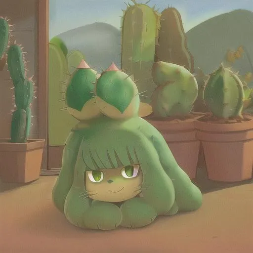 Prompt: CACTUS CAT

