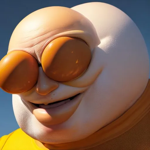 Prompt: photorealistic eggman from sonic
