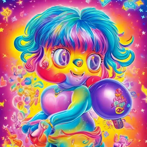 Prompt: Children's toy in the style of Lisa frank