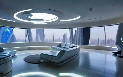 Prompt: futuristic minimalist living room, Contemporary futuristic Design, coherent composition, architecturally accurate, architecture photography, 8 k. Clean Space. Futuristic artworks. 
Hyperrealistic. Magazin Shot. 
futuristic Movie Set of Ridley scotts Alien. Real Life architecture of the Future. Room is filled with modern artworks. Future living Vision. Realistic photograph.