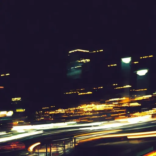aesthetic motion blur photo of city lights at night | OpenArt