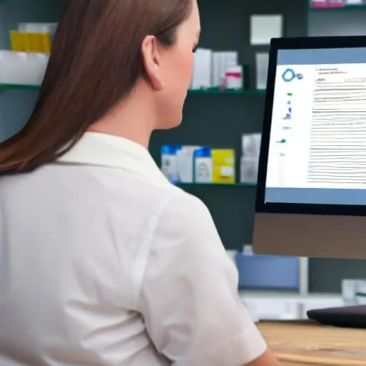 Prompt: Provide documentation on pharmaceutical product expertise to pharmacists with a picture-perfect face