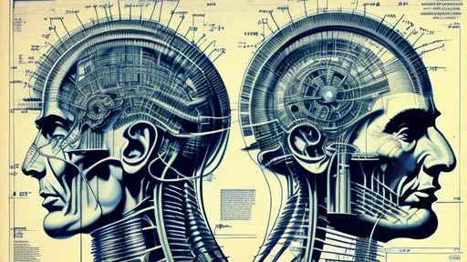 Prompt: technical drawing blueprint Futurism art style infographics exploded view of  biomechanical head of abraham lincoln by hr giger  retro, infographics, marginalia, detailed exploded view, 1950's popular mechanics poster, retrofuturistic
