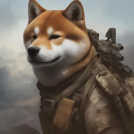 Prompt: A  shiba inu dog as a Navy Seal Operator in Afghanistan , intricate, highly detailed, DOG SOLDIERS, digital painting, artstation, concept art, matte, sharp focus, illustration, accurate, detailed , art by Artgerm and Greg Rutkowski and Alphonse Mucha