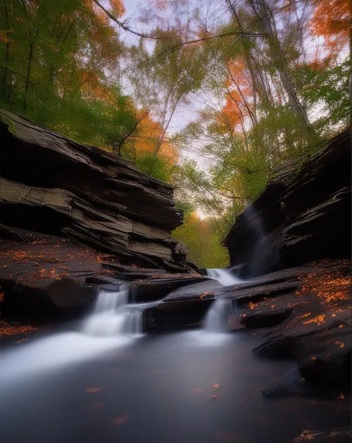 Prompt: Fawns leap, new York, long exposure 