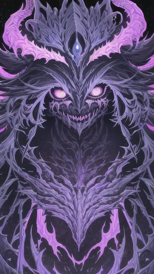 Prompt: The monster of the void, highly detailed, detailed eyes, scarry, dark setting, centered