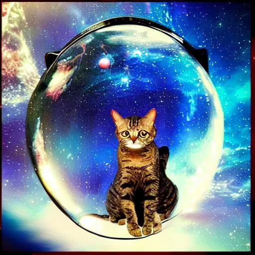 a cute cat in space | OpenArt