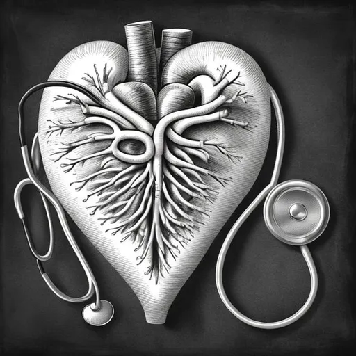 A somewhat realistic heart I drew a while back. (The concept for this  wasn't mine, I'm pretty sure I looked at one or two images I found on  google while drawing it.) :