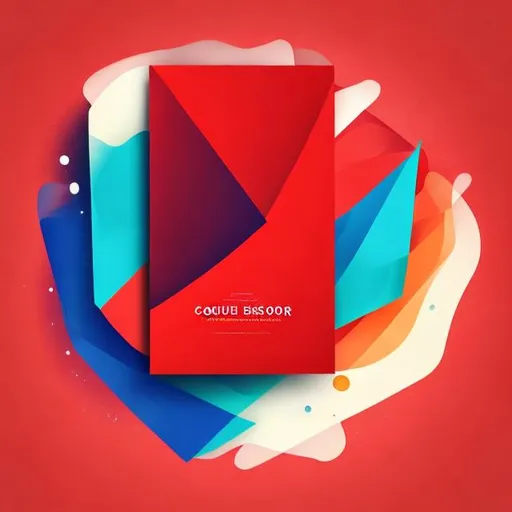 Prompt: create red story
 book cover with attractive abstract colors


