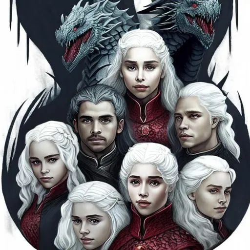 Prompt: Targaryen, five queens, five kings