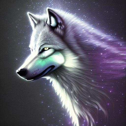 Beautiful Spectral wolf, patronus, transparent, caus... | OpenArt