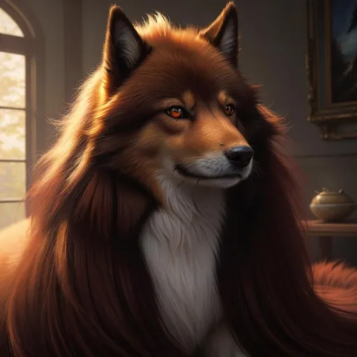 Prompt: 8k, 3D, UHD, masterpiece, oil painting, best quality, artstation, hyper realistic, photograph, perfect composition, zoomed out view of character, 8k eyes, Portrait of a (beautiful Ninetales), {canine quadruped}, thick glistening gold fur, deep sinister (crimson eyes), ageless, lives a thousand years, epic anime portrait, vindictive, angry, vengeful, wearing a beautiful (silky scarlet and gold scarf), thick white mane with fluffy golden crest, golden magic fur lighlights, studio lighting, animated, sharp focus, intricately detailed fur, graceful, regal, cinematic, magnificent, sharp detailed eyes, beautifully detailed face, highly detailed starry sky with pastel pink clouds, ambient golden light, perfect proportions, nine beautiful tails with pale orange tips, insanely beautiful, highly detailed mouth, symmetric, sharp focus, golden ratio, complementary colors, perfect composition, professional, unreal engine, high octane render, highly detailed mouth, Yuino Chiri, Anne Stokes