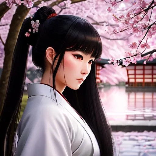 Prompt: Young Samurai with long black hair and ponytail, wearing samurai armor, standing in a Japanese temple, cherry blossom petals falling, illuminated lanterns, glowing sunrise, tranquil lighting, ethereal lighting, delicate shadows, ((beautiful detailed eyes, symmetrical eyes), dramatic lighting, (photorealism:1.5), (photorealistic:1.4), (8k, RAW photo, masterpiece), High detail RAW color photo, a professional photo, realistic, (highest quality), (best shadow), (best illustration), ultra high resolution, highly detailed CG unified 8K wallpapers, physics-based rendering, photo, realistic, realism, high contrast, hyperrealism, photography, f1.6 lens, rich colors, hyper-realistic lifelike texture, cinestill 800)
