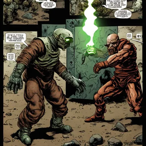 Prompt: walter white fights  doom guy from doom internal