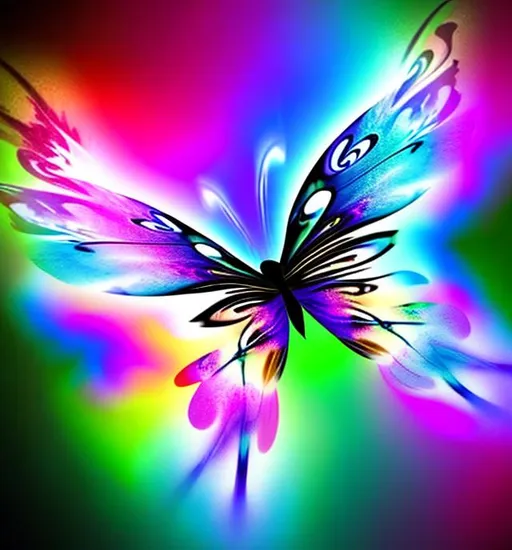 Prompt: flower energy butterfly effect