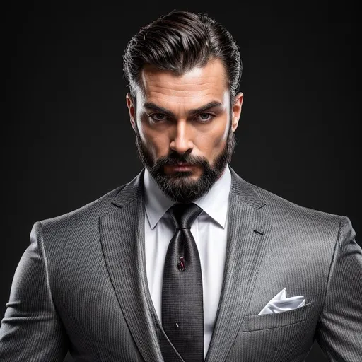 Prompt: Waist high Portrait of a beautiful and handsome macho man  in suit with tie,  perfect detailed face, detailed symmetric hazel eyes with circular iris, realistic, stunning realistic photograph, 3d render, octane render, intricately detailed, cinematic, trending on art station, Isometric, Centered hiper eallistic cover photo, awesome full color, hand drawn, dark, gritty, klimt, erte 64k, high definition, cinematic, neoprene, portrait featured on unsplash, stylized digital art, smooth, ultra high definition, 8k, unreal engine 5, ultra sharp focus, intricate artwork masterpiece, ominous, epic, trending on artstation, highly detailed, vibrant