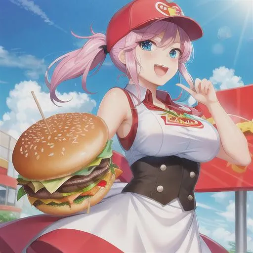 Prompt: fastfood mascot 