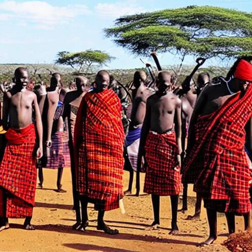 Prompt: the maasai worrior