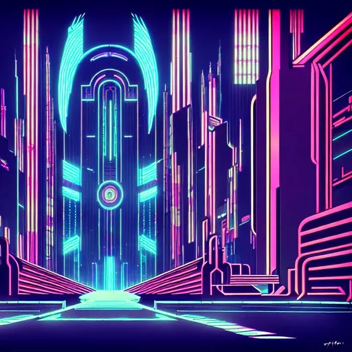 Prompt: Cyberpunk art deco
